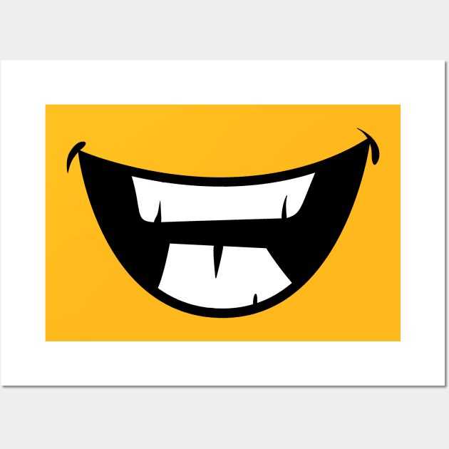 Funny Smile Mouth Wall Art by Shirtbubble